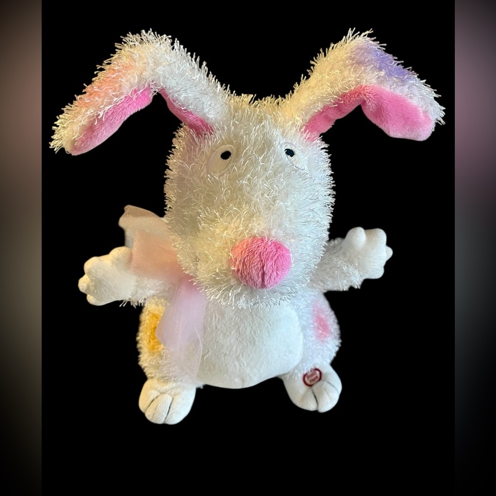 Hallmark "Gotta Hop" Animated Plush Pink & White Singing Dancing Bunny